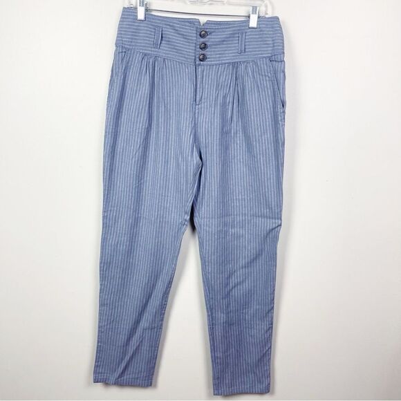 Sundance Amelia Pant in Blue Stripe  Wide waistband Size 8 - Picture 3 of 8
